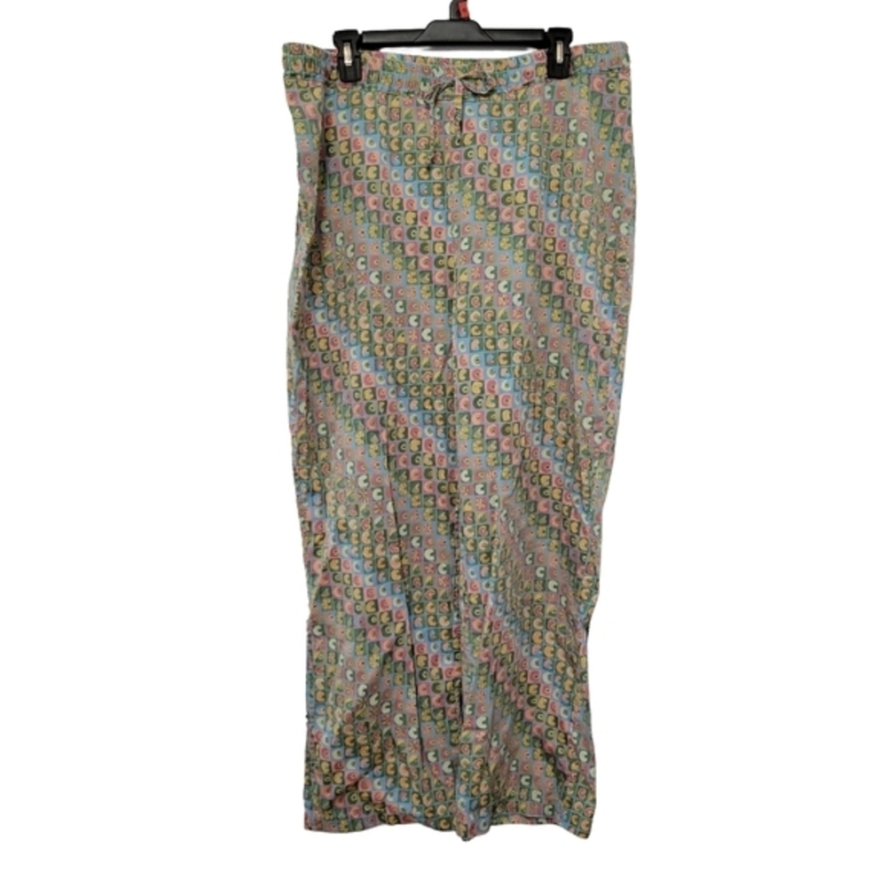Peruvian Connection Vtg Women's Pajama Lounge Pants Size XL Pima Cotton Colorful